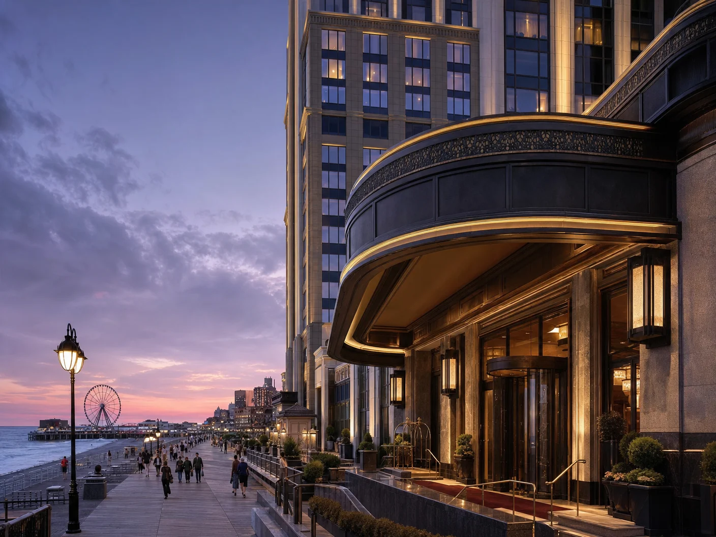 Unbranded editorial illustration for Borgata Hotel Casino & Spa