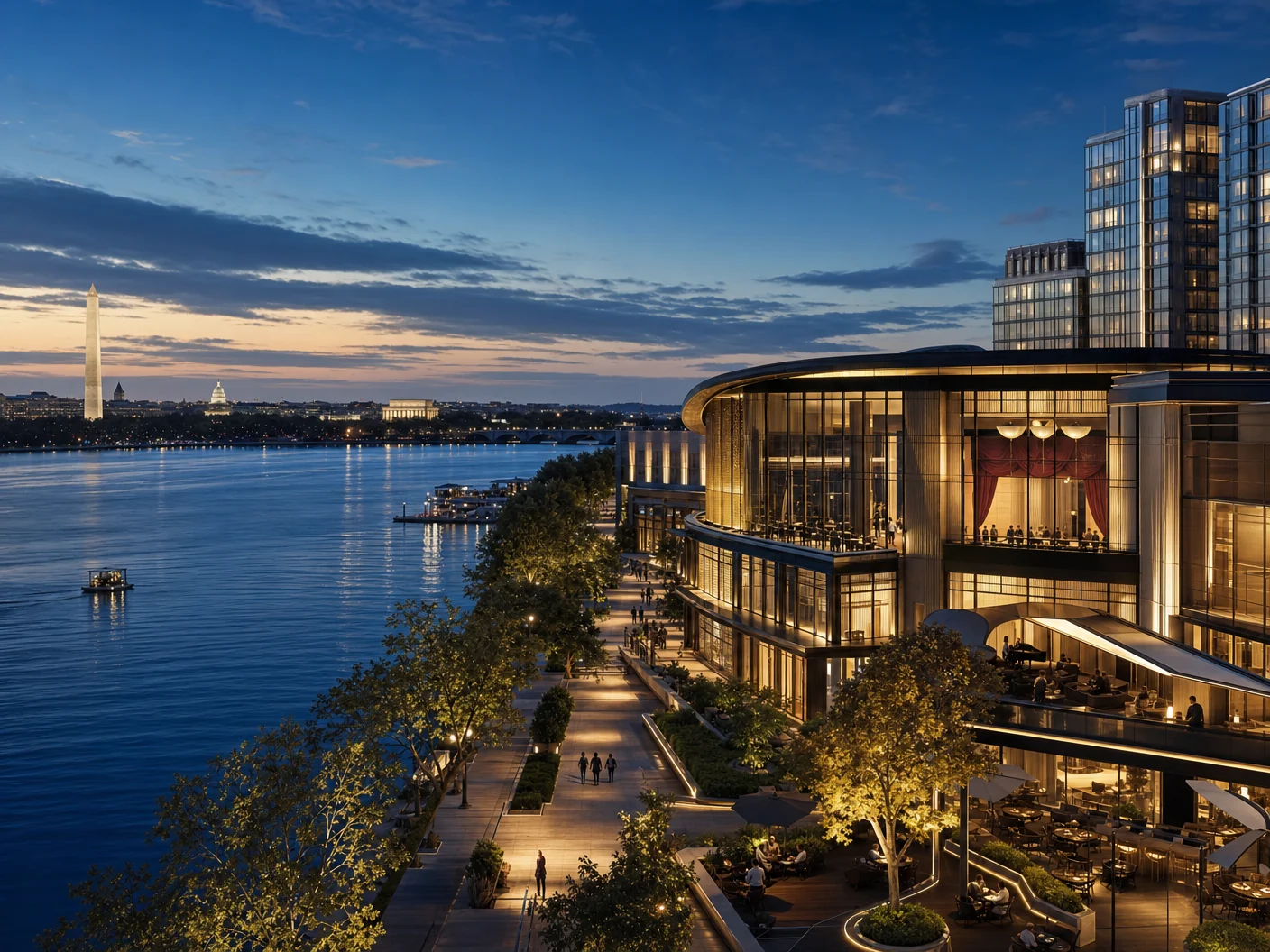 Unbranded editorial illustration for MGM National Harbor